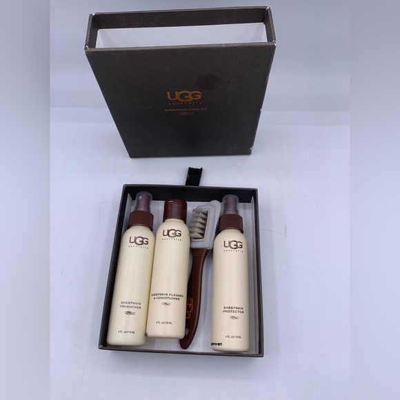 UGG Briena Hi Top Sneaker Camel Color Size 9 with UGG Sheepskin Care Kit - Picture 7 of 10